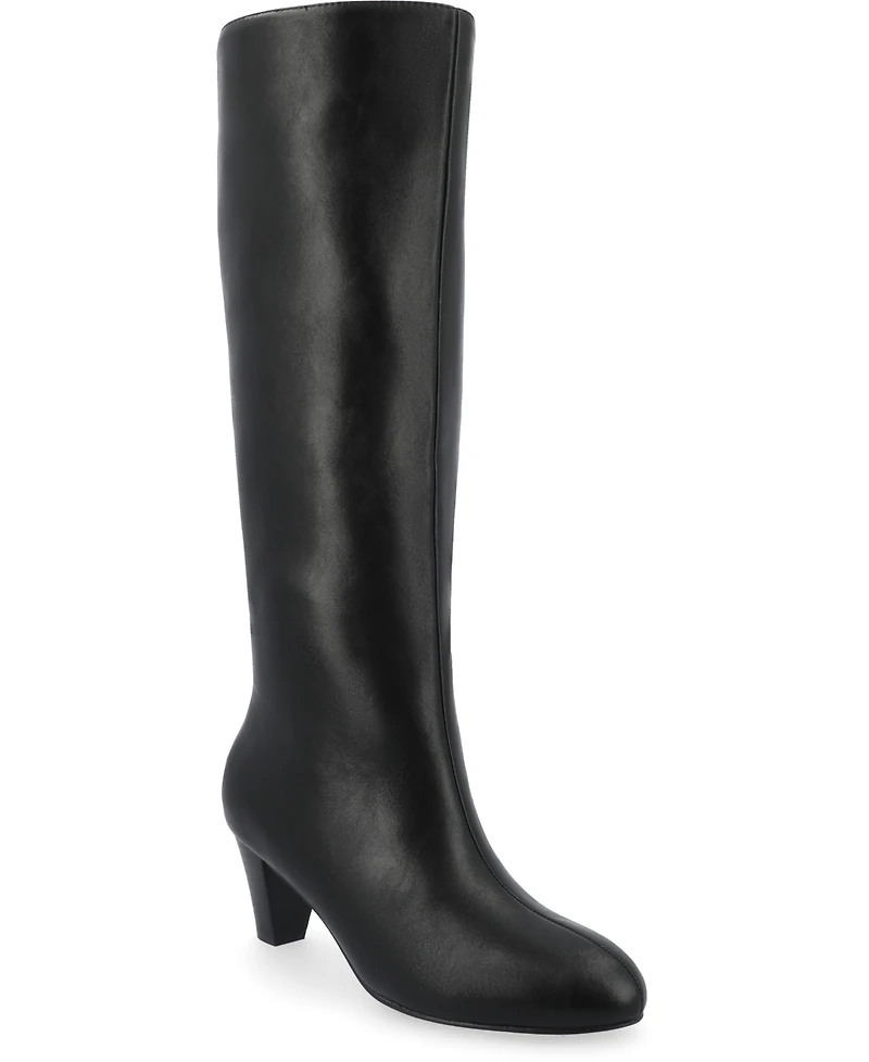 Journee Collection Women's Jovey Kitten Heel Tall Boots