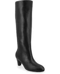 Journee Collection Women's Jovey Kitten Heel Tall Boots