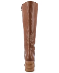 Journee Collection Women's Romilly Wide Width Round Toe Block Heel Knee High Boots