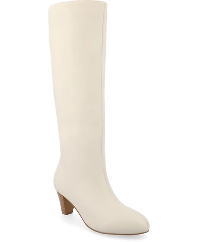 Journee Collection Women's Jovey Kitten Heel Tall Boots
