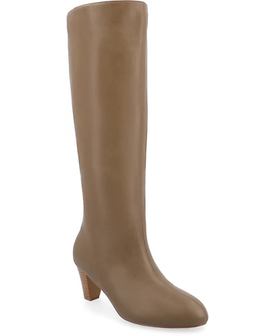 Journee Collection Women's Jovey Kitten Heel Tall Boots