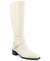 Journee Collection Women's Rhianah Wide Width Block Heel Knee High Riding Boots