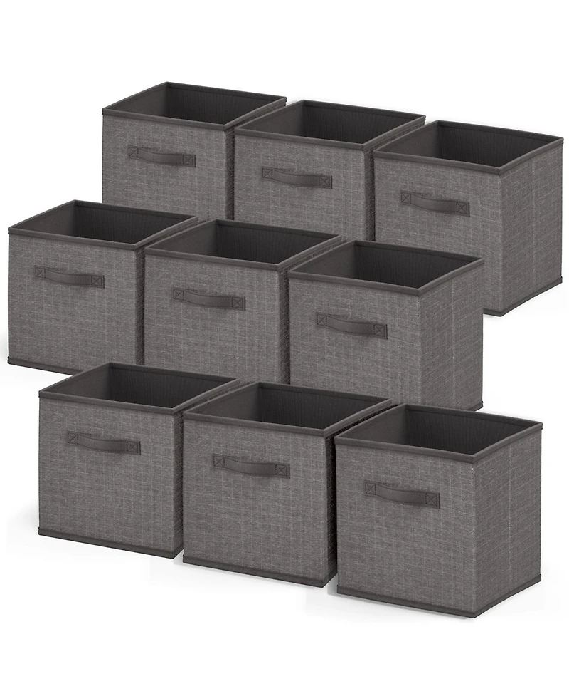 Nestl Foldable Fabric Cube Storage Bins with Handles - 9 Pack