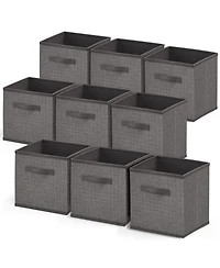 Nestl Foldable Fabric Cube Storage Bins with Handles - 9 Pack