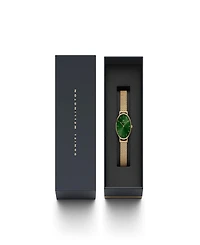 Daniel Wellington Women's Petite Emerald 23K Gold Pvd Plated Stainless Steel Watch 28mm