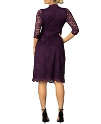 Kiyonna Women's Scalloped Boudoir Lace Cocktail Dress