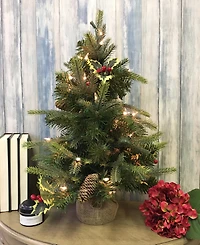 Santa's Workshop 2' Prelit Mixed Balled Tree