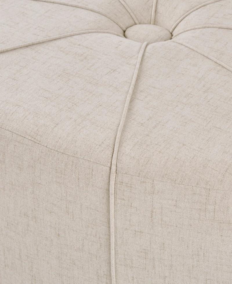 Madison Park Ferris 48.5" Wide Fabric Oval Ottoman