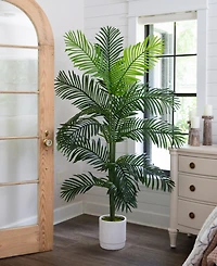 Nearly Natural 72" Artificial Paradise Palm with Decorative Planter