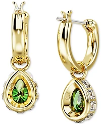 Swarovski Gold-Tone Mixed Crystal Charm Hoop Earrings