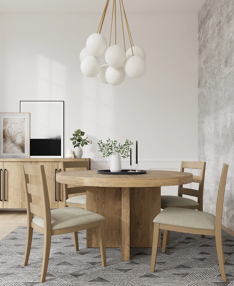 Davie Round 5pc Dining Set (Table & 4 Ladder Side Chairs)