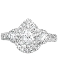 Diamond Pear-Cut Halo Engagement Ring (1 ct. t.w.) in 14k White Gold