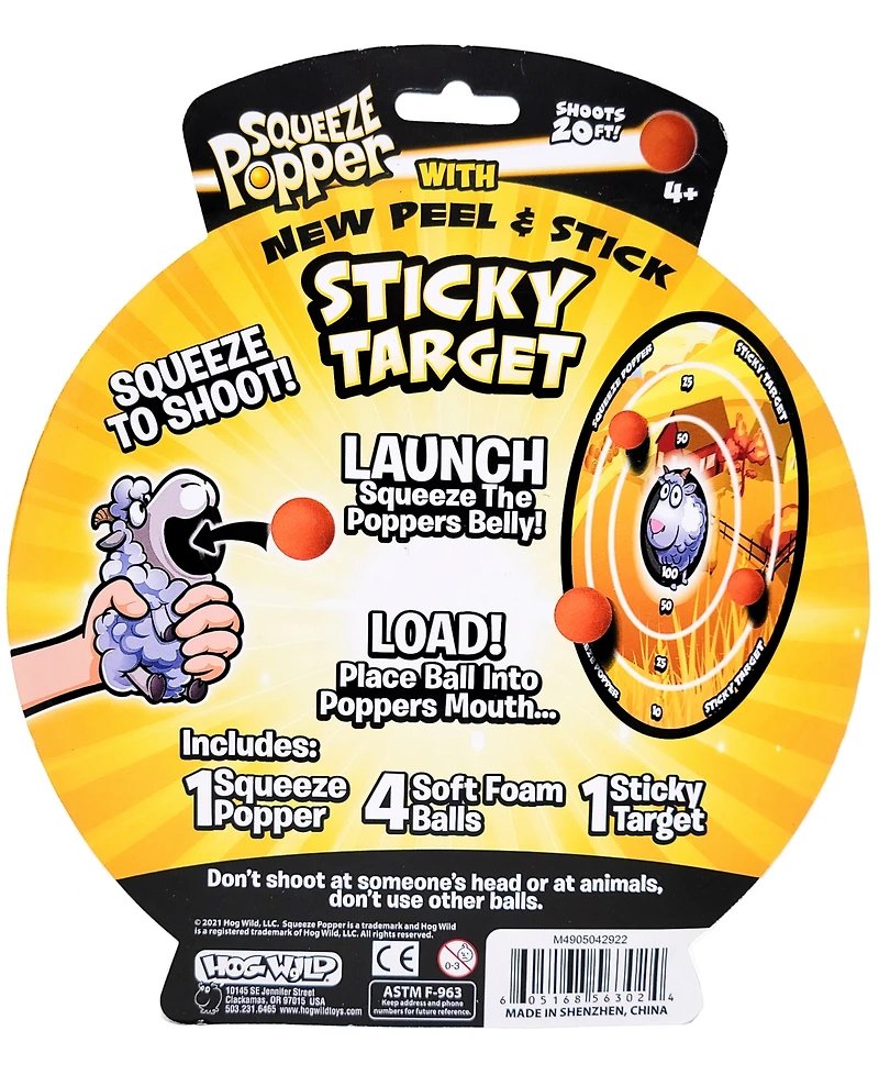 Hog Wild T-Rex Squeeze Popper with Sticky Target