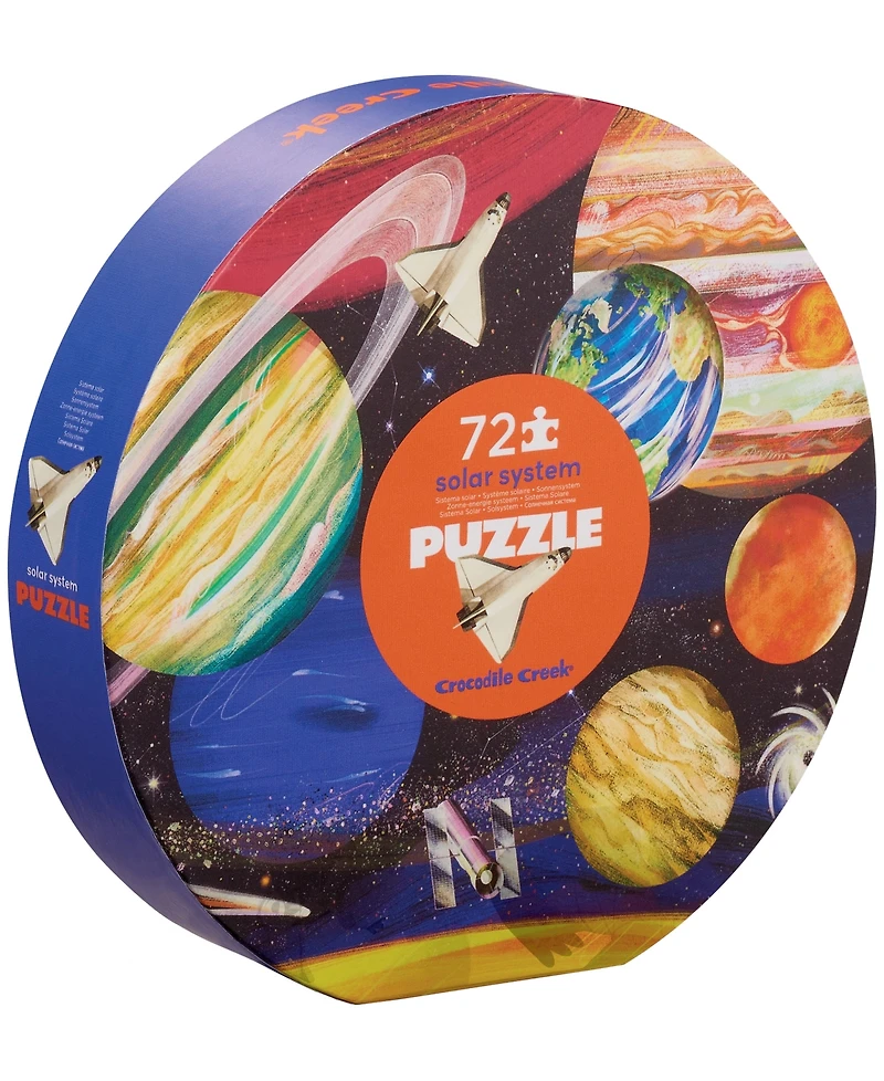 Crocodile Creek Solar System Round Box Puzzle, 72 Pieces