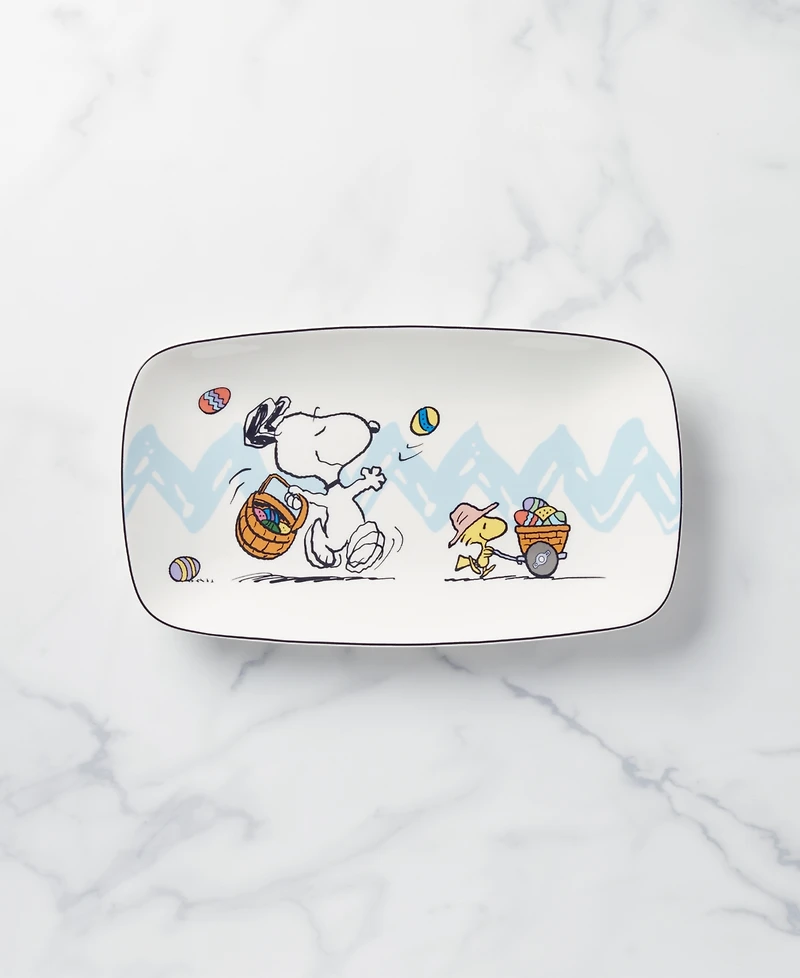 Lenox Peanuts Snoopy & Woodstock Easter Serving Tray