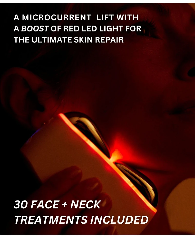 Solaris Laboratories Ny Microcurrent and Red Led Light Gua Sha Massager for Face and Neck