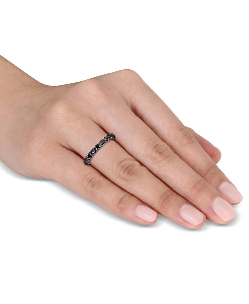 Black Diamond Eternity Band (2 ct. t.w.) 14k White Gold