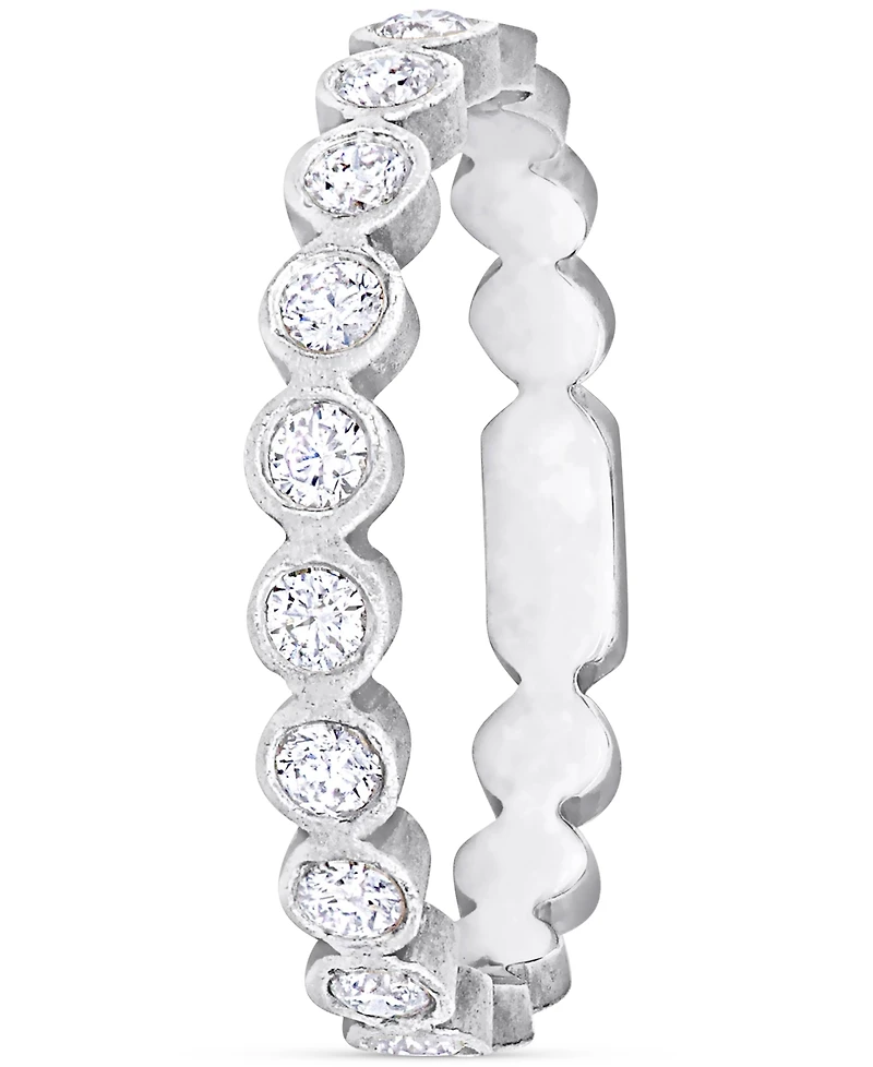 Diamond Bezel Semi-Eternity Band (1/3 ct. t.w.) 14k Gold