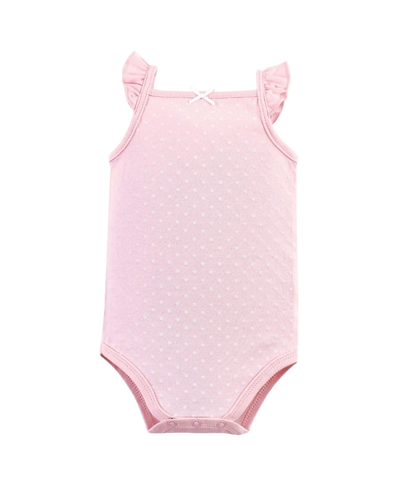 Hudson Baby Girls Soft Cotton Sleeveless Onesies