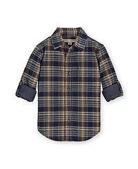 Hope & Henry Baby Boys Organic Convertible Double Weave Button Down Shirt
