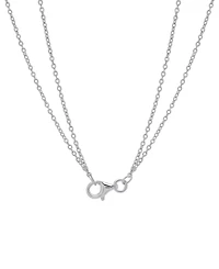 Diamond Circle & Heart 18" Layered Pendant Necklace (1/4 ct. t.w.) in Sterling Silver