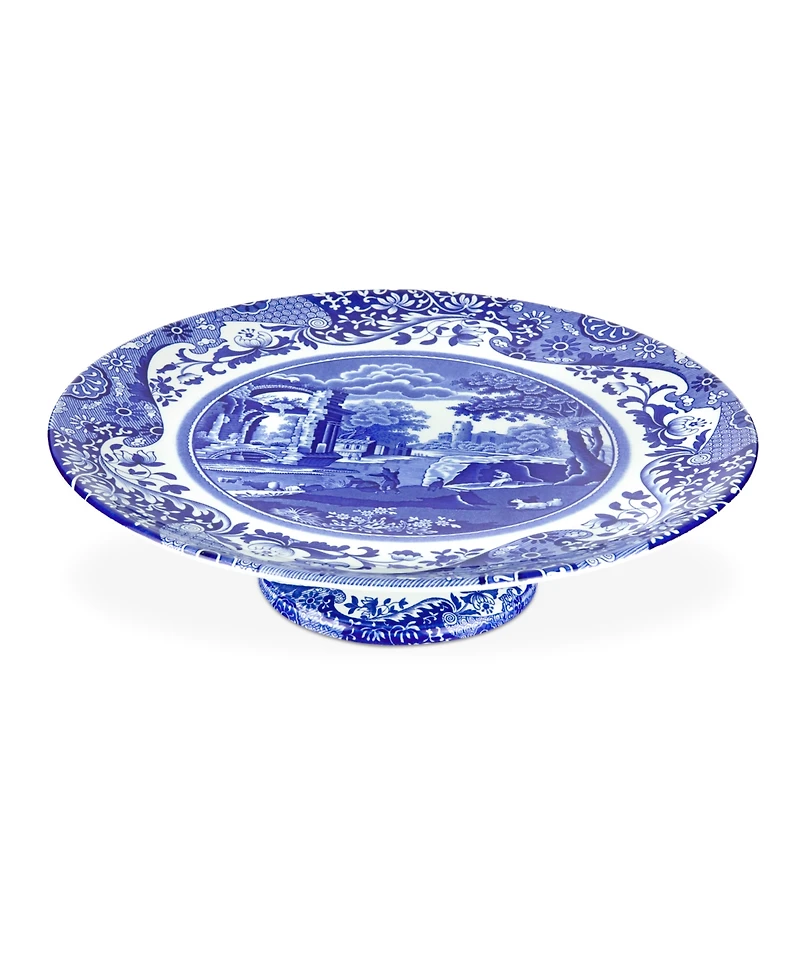 Spode Blue Italian Cake Plate & Serving Utensil Set