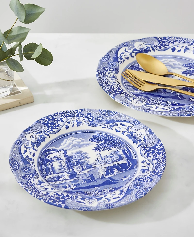 Spode Blue Italian Salad Plates, Set of 8