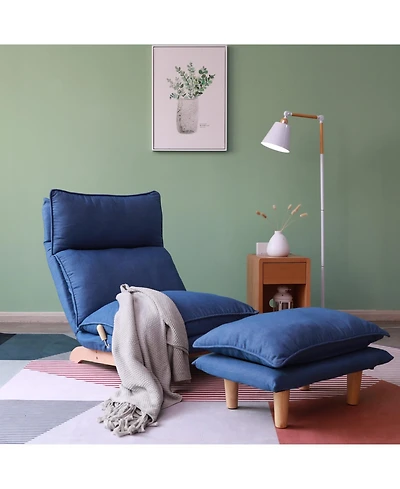 Lazy Sofa Balcony Leisure Chair Bedroom Sofa Chair Foldable Reclining Chair Leisure Single