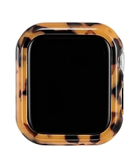 Anne Klein Women's Marbleized Tortoise Acetate Protective Case designed for Apple Watch 45mm