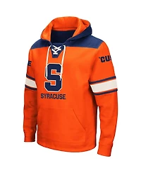 Men's Colosseum Orange Syracuse 2.0 Lace-Up Pullover Hoodie