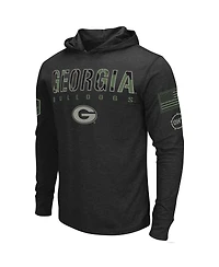 Men's Colosseum Black Georgia Bulldogs Oht Military-Inspired Appreciation Hoodie Long Sleeve T-shirt