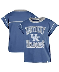 Women's '47 Brand Royal Kentucky Wildcats Sound Up Maya Cutoff T-shirt