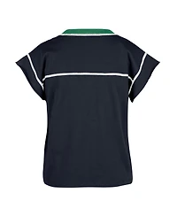 Women's '47 Brand Navy Notre Dame Fighting Irish Sound Up Maya Cutoff T-shirt