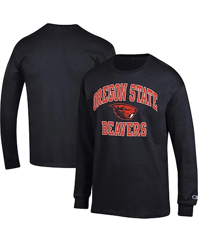 Men's Champion Black Oregon State Beavers High Motor Long Sleeve T-shirt