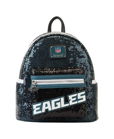 Men' and Women's Loungefly Philadelphia Eagles Sequin Mini Backpack