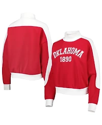 Women's Gameday Couture Crimson Oklahoma Sooners Make it a Mock Sporty Pullover Sweatshirt