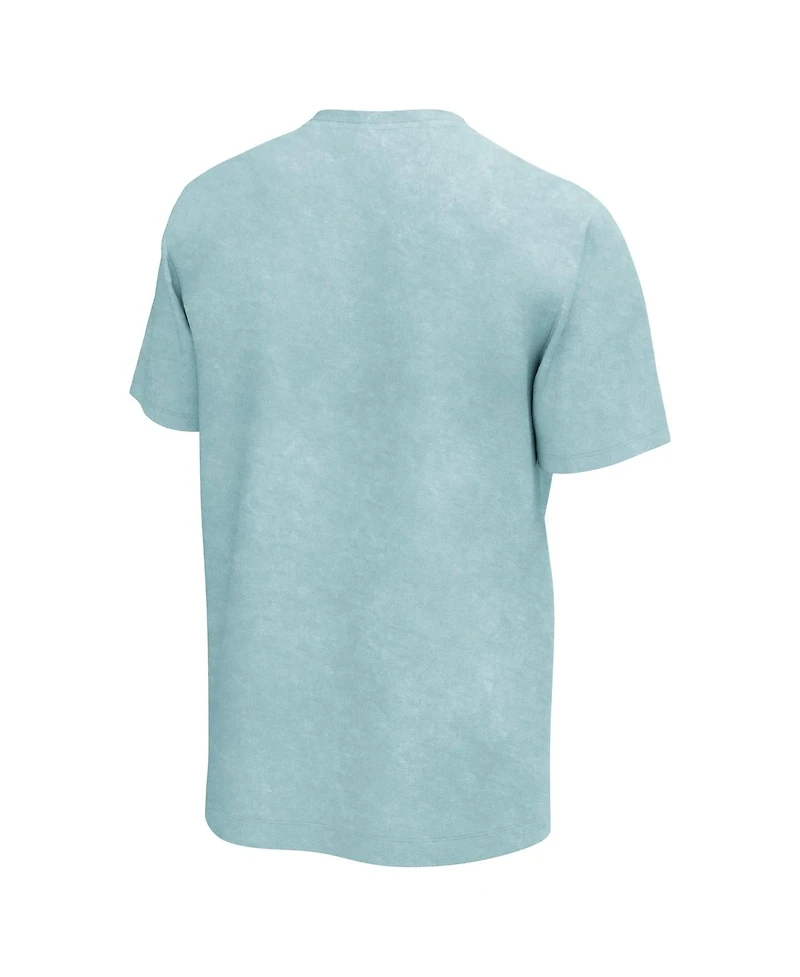 Men's Light Green Distressed Blondie Spray Washed Graphic T-shirt