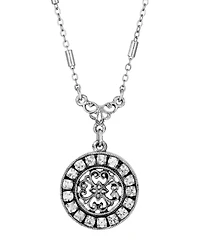2028 Crystal Round Pendant Necklace