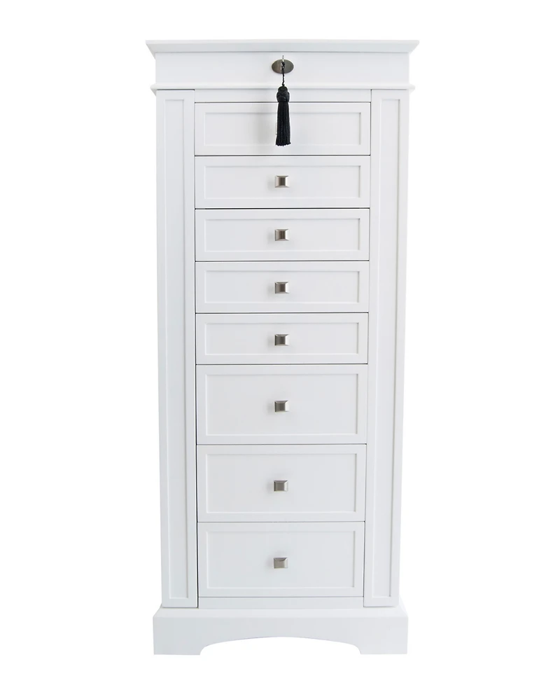 Mele & Co Olympia Wooden Jewelry Armoire in Finish