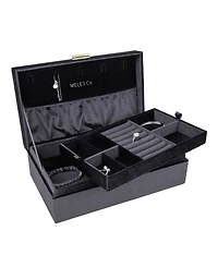 Mele & Co Jewel Onyx Elegant Velvet Jewelry Case