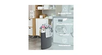 Wicker Laundry Hamper Basket with Lid and Removable Liner Bag