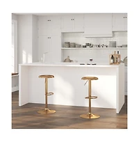 Audrey Retro Style Height Adjustable Barstool With Footrest