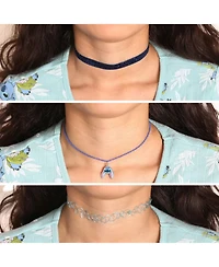 Disney Lilo & Stitch Necklace Trio - 3-Piece Choker Necklace Set with 1 Stretch Necklace and 2 12"+3" Necklaces