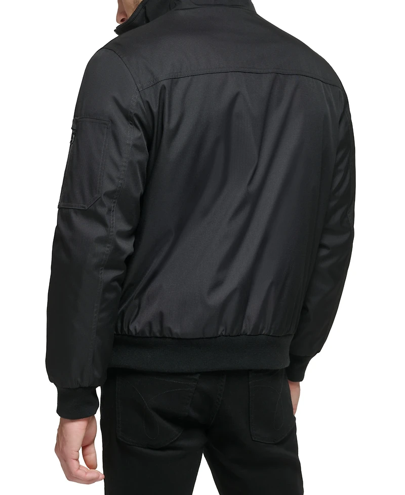 Calvin Klein Men's Classic Zip-Front Ripstop Bomber Jacket