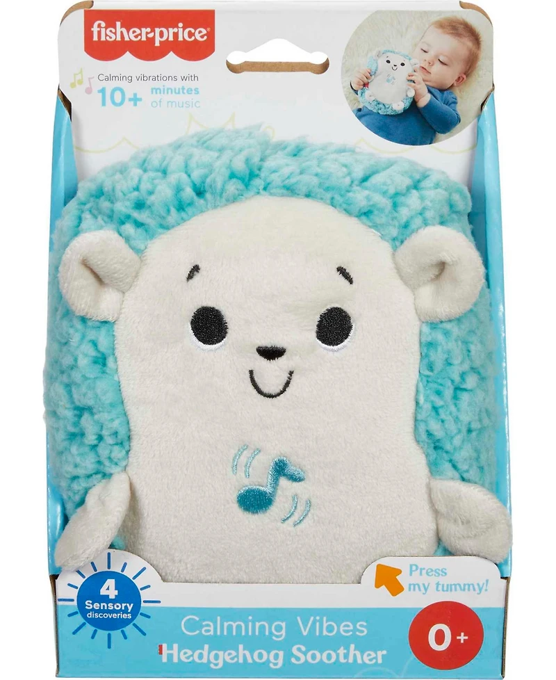 Fisher Price Calming Vibes Hedgehog Soother, Portable Infant Plush Pal