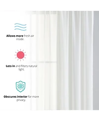Hlc.me 2 Pack Sheer Voile Window Curtain Sheer Panels