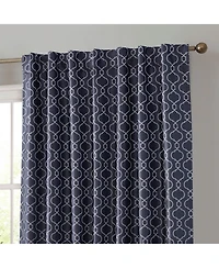 Hlc.me Franklin Moroccan 100% Complete Blackout Thermal Insulated Energy Savings Heat/Cold Blocking Back Tab Rod Pocket Curtain Drapery for Bedroom