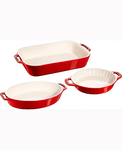 Staub Ceramic 3-Piece Mixed Baking Dish Set