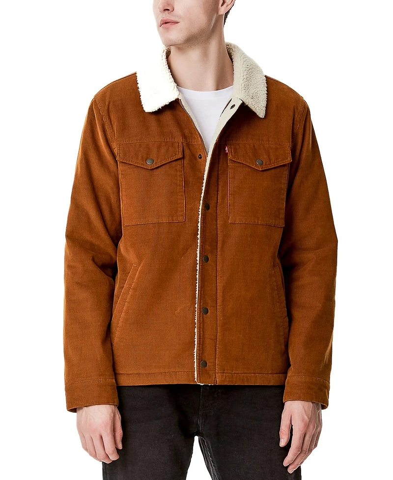 Levi's Men's Fleece-Lined Corduroy Trucker Jacket