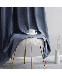 Hlc.me Sawyer Premium Luxurious Lush Velvet Soft Light Filtering Grommet Window Curtains